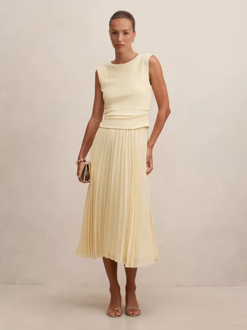 Ever New Pleated Mini Dress